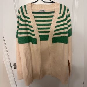 Striped Green and Cream Sweater, Magnolia Boutique!